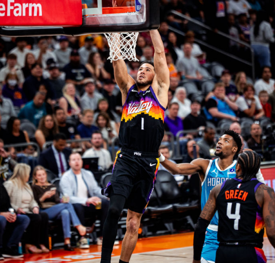 s15竞猜-太阳3后卫全轰20+轻取黄蜂 布克30+10助攻三球22+7+6